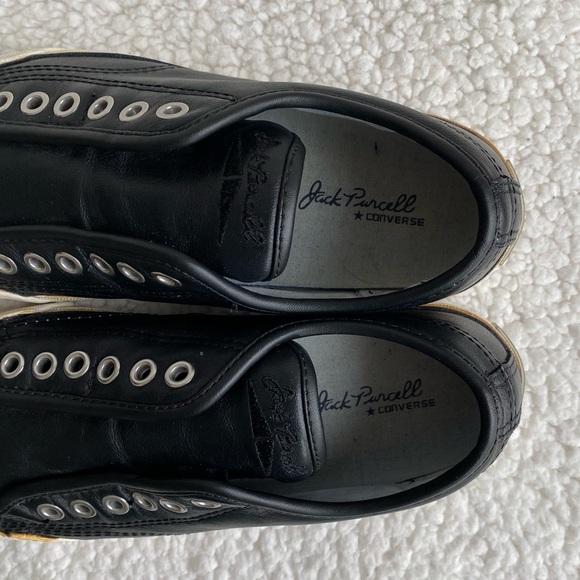 Converse Jack Purcell Unisex Leather Slipon Sneakers - Picture 7 of 16